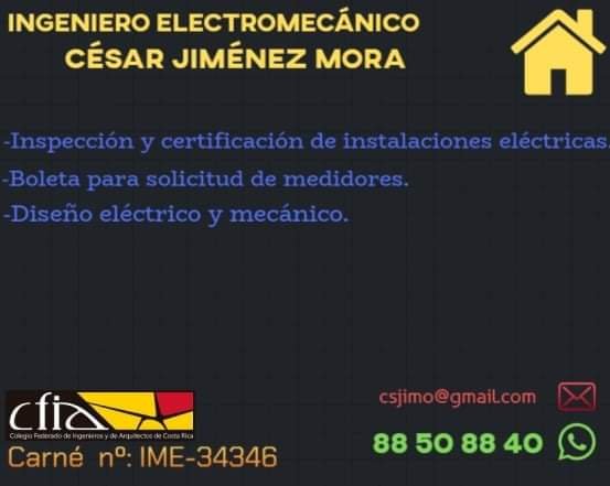 Ingeniero Electromecánico César Jiménez Mora
