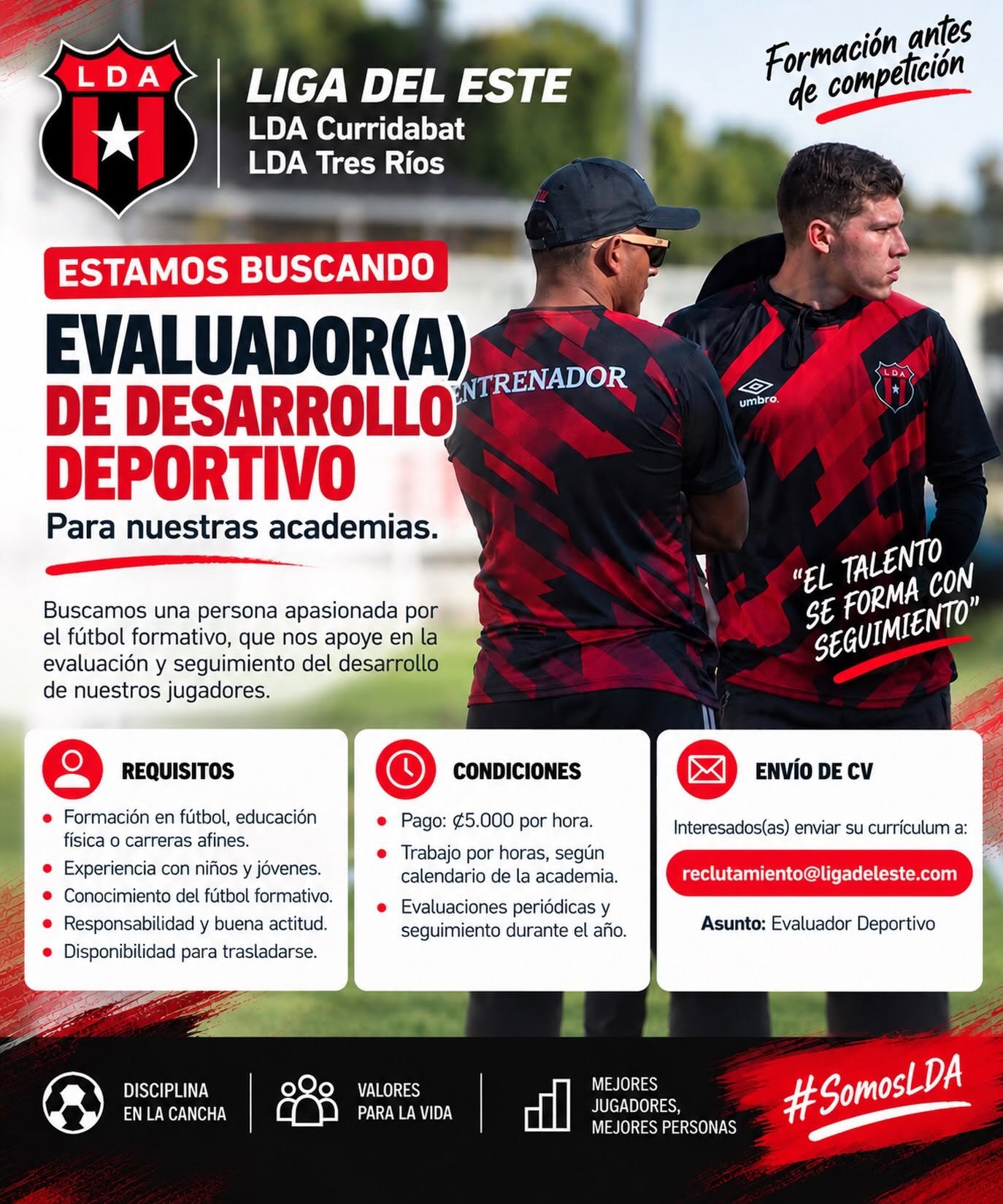 Convocatoria Evaluador de Desarrollo Deportivo